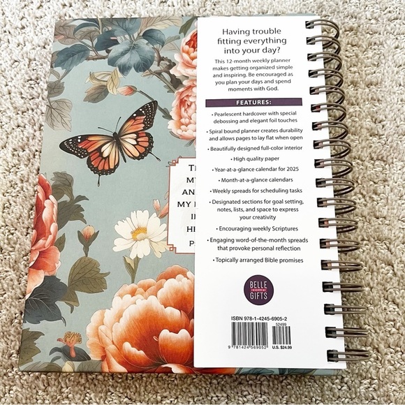 The Lord Is My Strength 2025 Planner: 12-Month Weekly Planner Calendar Religious - Picture 2 of 9